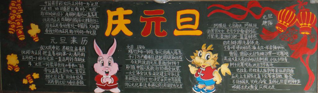 新年寄语黑板报图片大全