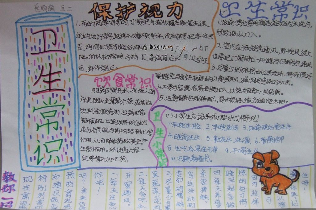 卫生常识手抄报图片 卫生常识手抄报图片