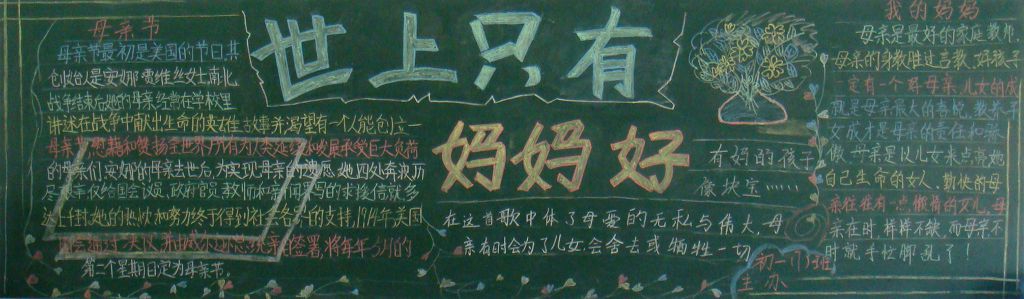 最无私伟大的人母亲黑板报