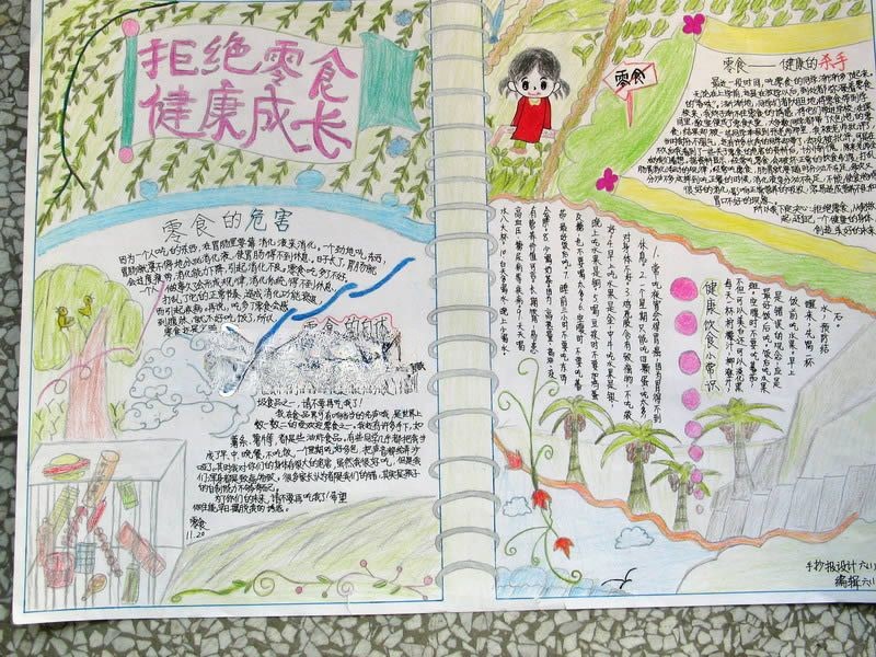 拒绝零食健康成长手抄报 拒绝零食健康成长手抄报