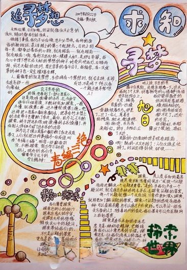 求知寻梦手抄报图片欣赏