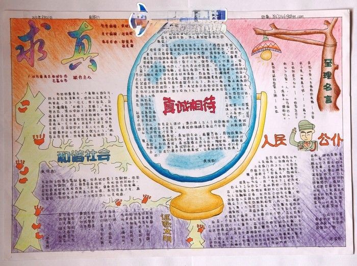 求真手抄报图片