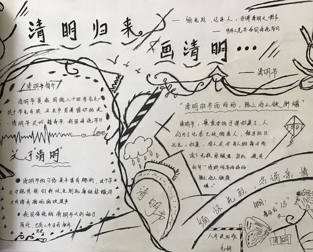 2022清明节手抄报简单又漂亮 2022清明节手抄报简单又漂亮