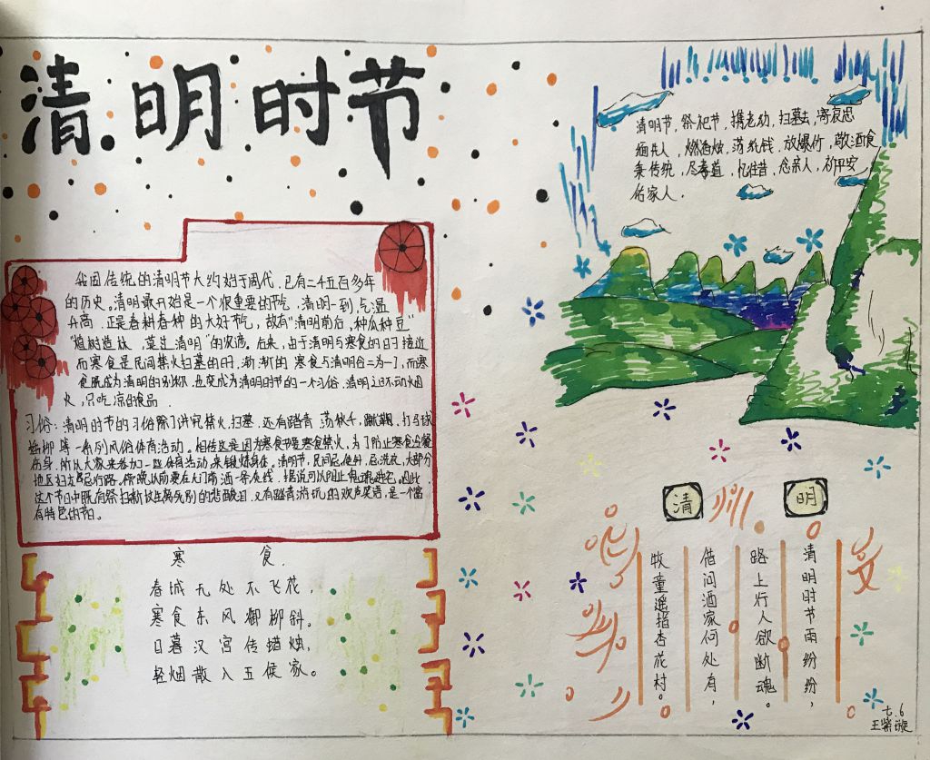 2022清明节手抄报简单又漂亮 2022清明节手抄报简单又漂亮