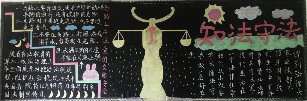 2022宪法宣传日黑板报，知法守法