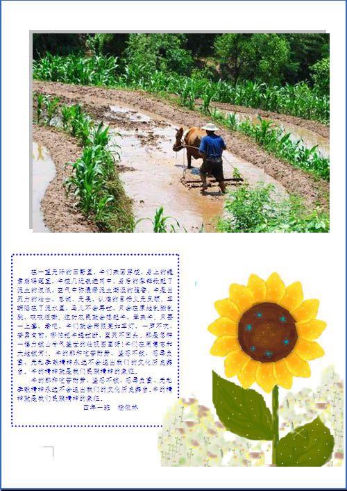 乡村风光电子手抄报