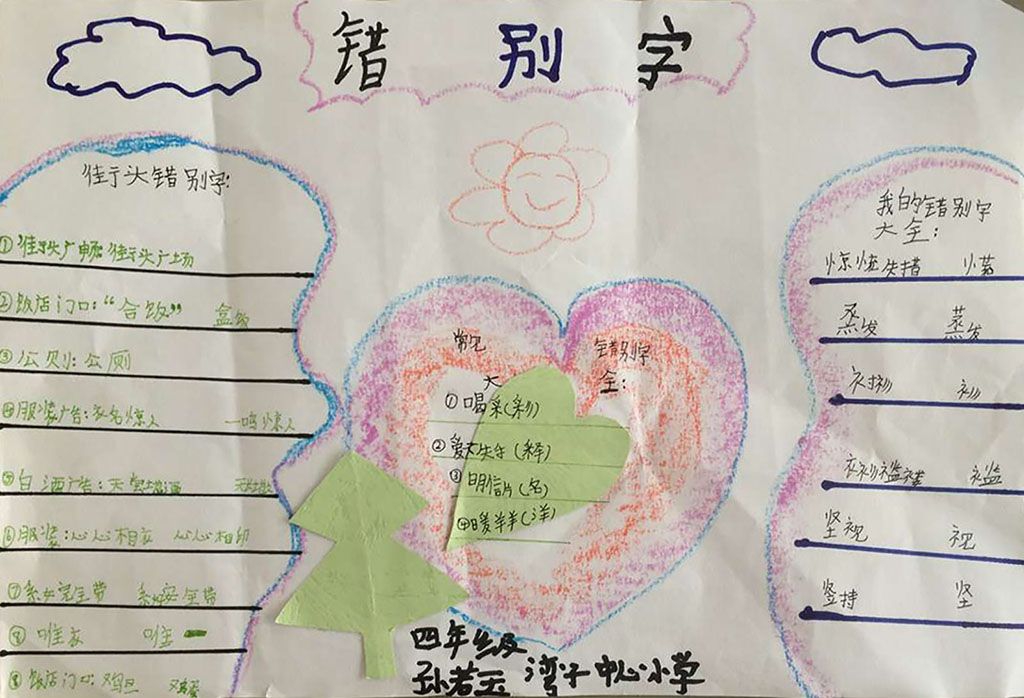 纠正错别字手抄报 纠正错别字手抄报