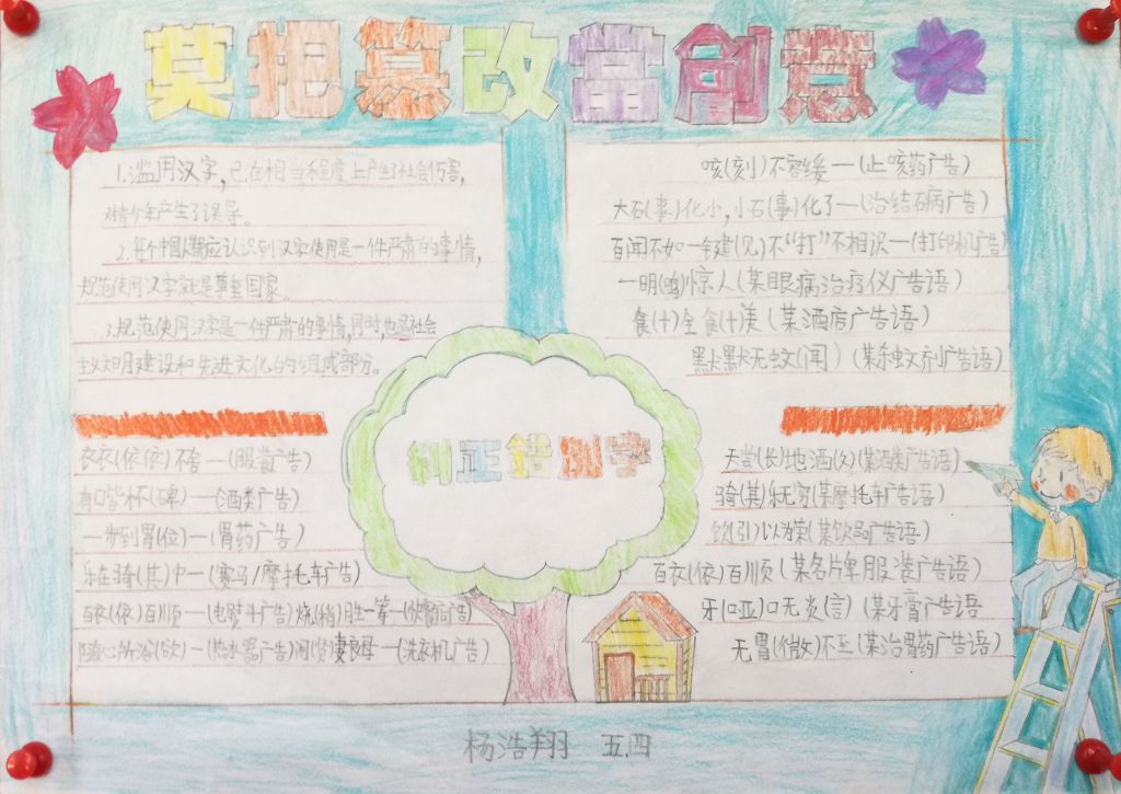 莫把篡改当创意手抄报 莫把篡改当创意手抄报