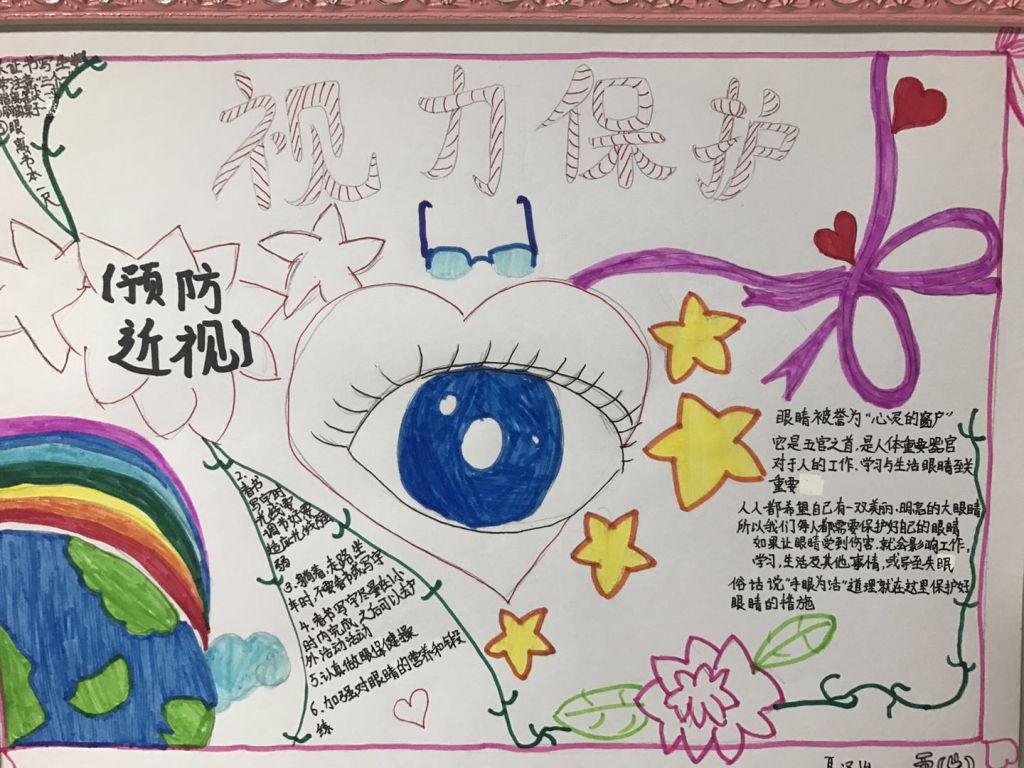 预防近视保护视力手抄报