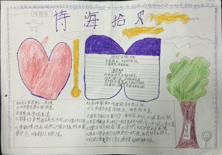 轻叩诗歌的大门手抄报大全 轻叩诗歌的大门手抄报大全