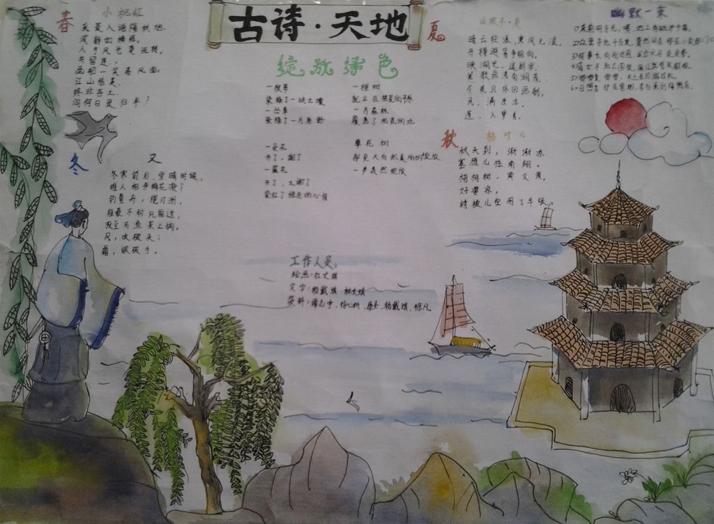 轻叩诗歌的大门手抄报大全 轻叩诗歌的大门手抄报大全