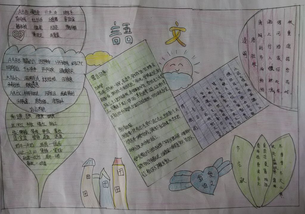 精美的语文手抄报图片