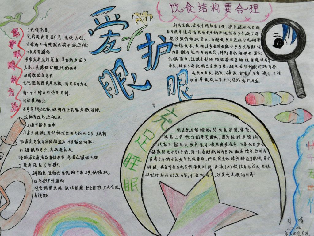 6月6日全国爱眼日手抄报 6月6日全国爱眼日手抄报