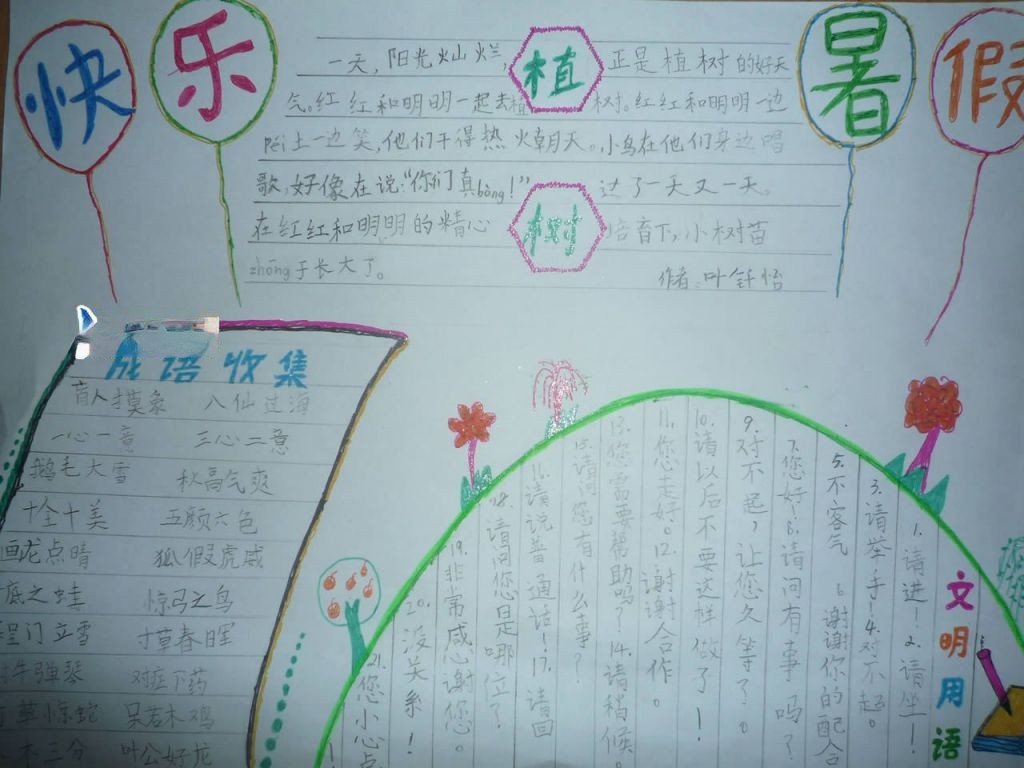 2022年暑假手抄报