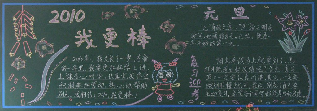 新年我最棒黑板报图片大全