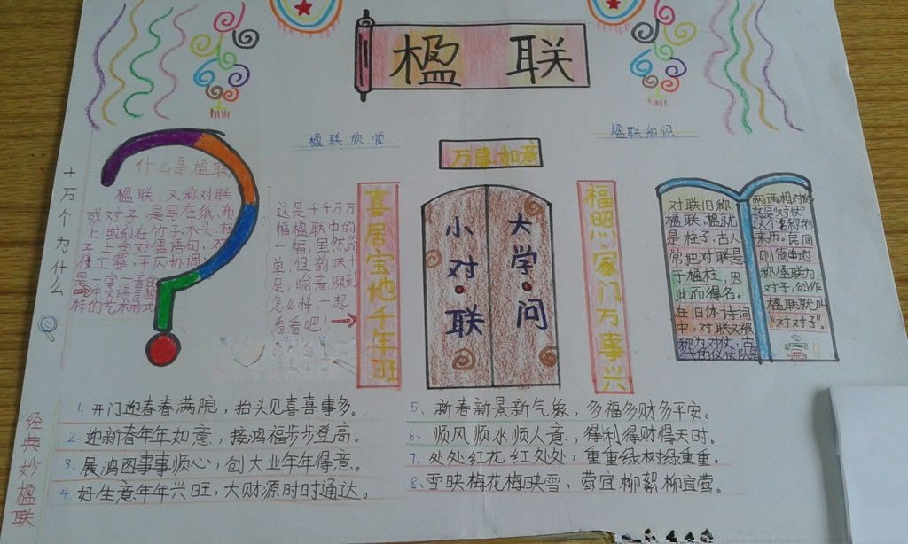 楹联手抄报图片大全