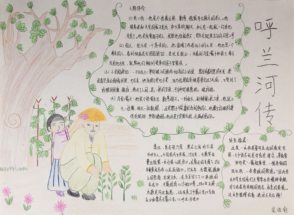 《呼兰河传》读后感手抄报