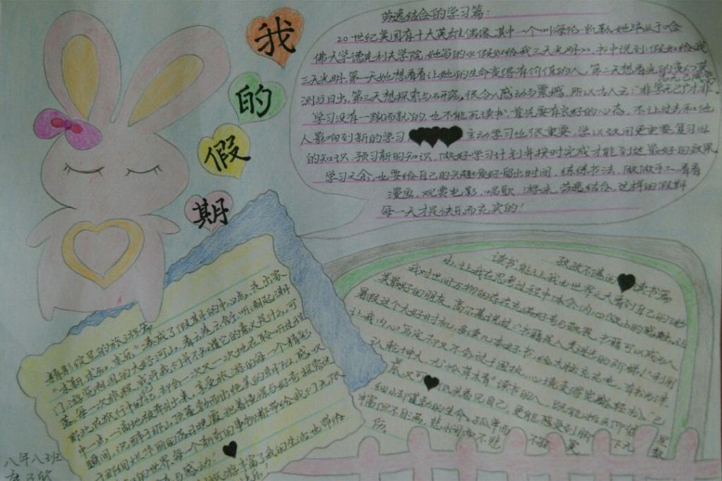 我的完美暑假生活手抄报