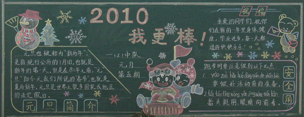 新年我最棒黑板报图片大全