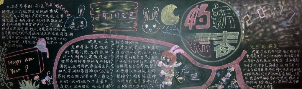 元旦精美黑板报图片大全