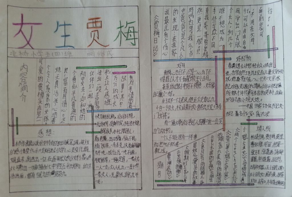 女生贾梅手抄报大全 女生贾梅手抄报大全