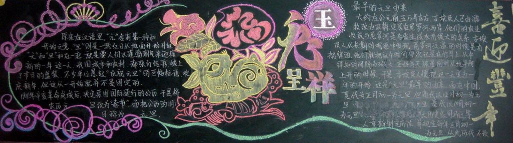 元旦精美黑板报图片大全