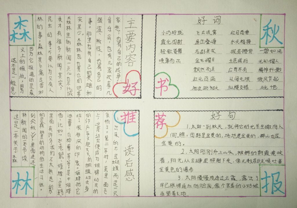 好书推荐卡手抄报