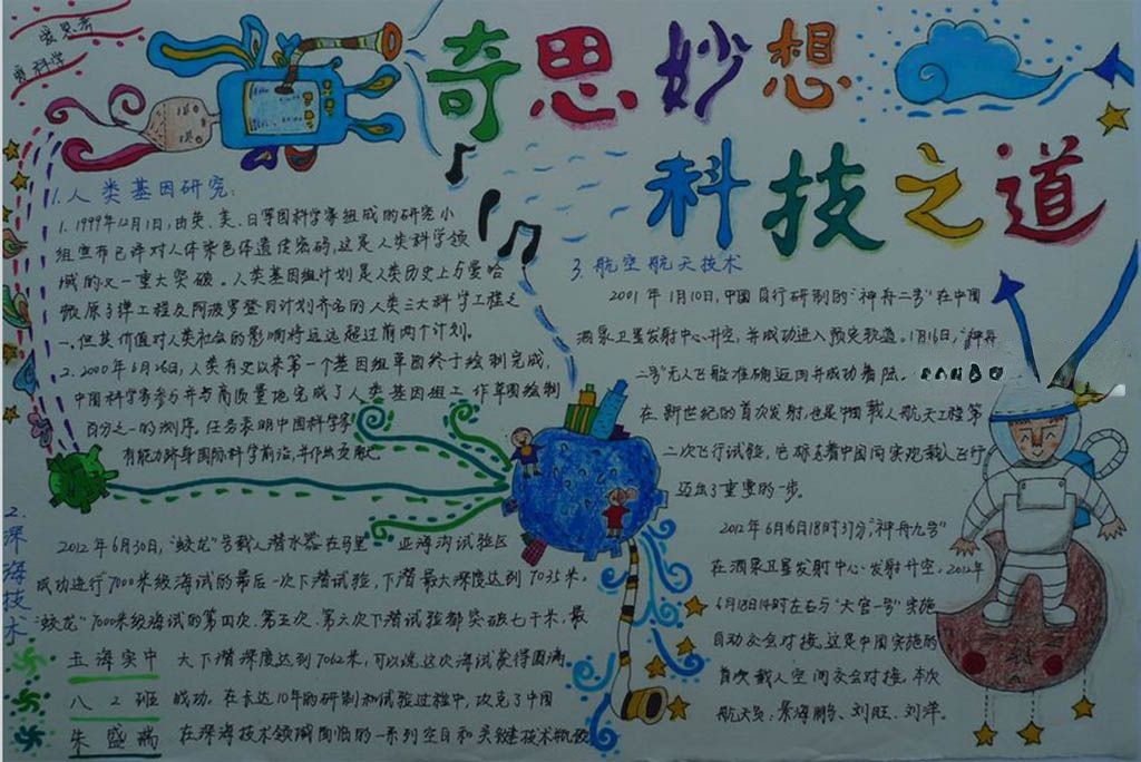 科技手抄报一等奖_奇思妙想 科技之道