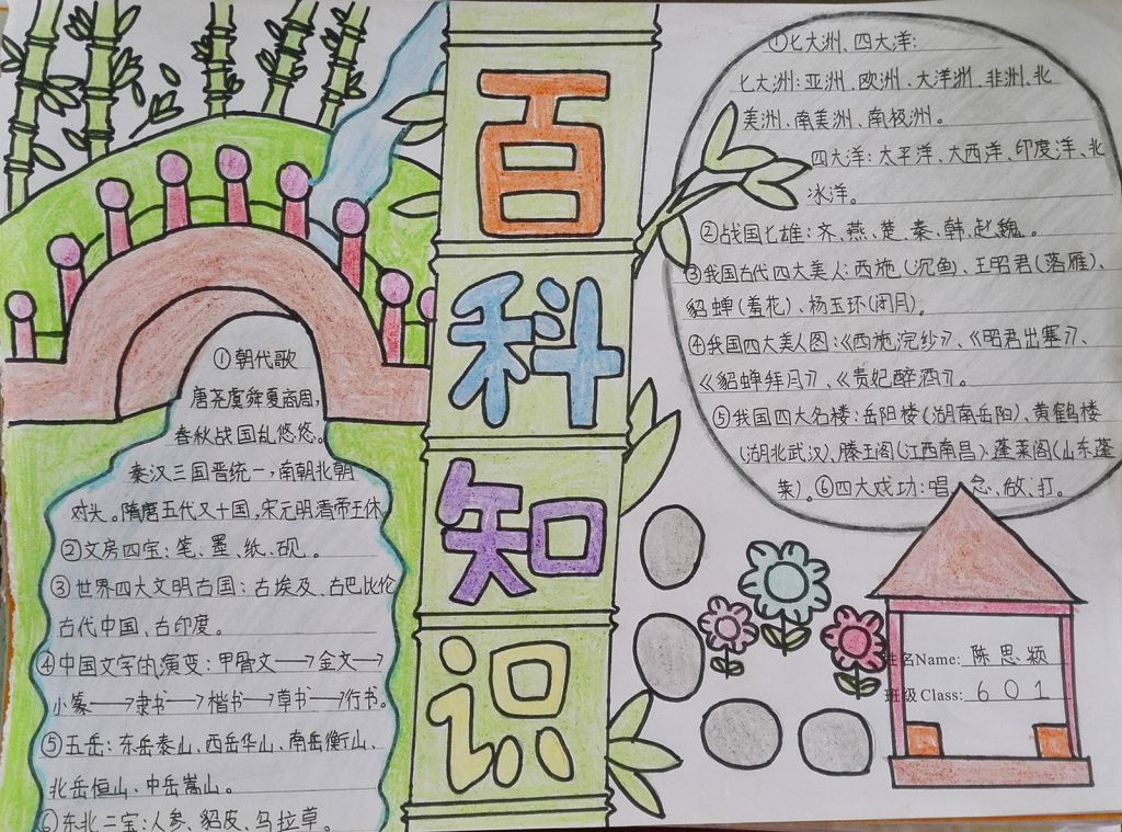 百科知识手抄报图片