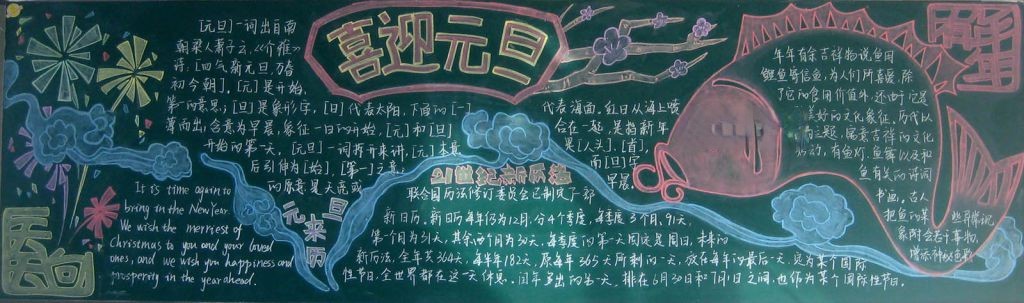元旦精美黑板报图片大全
