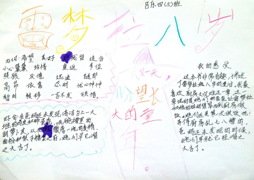 雷梦拉八岁手抄报 雷梦拉八岁手抄报