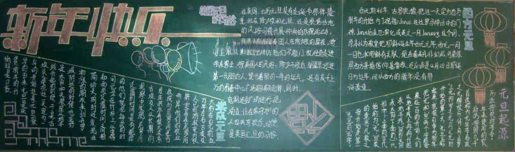 元旦精美黑板报图片大全