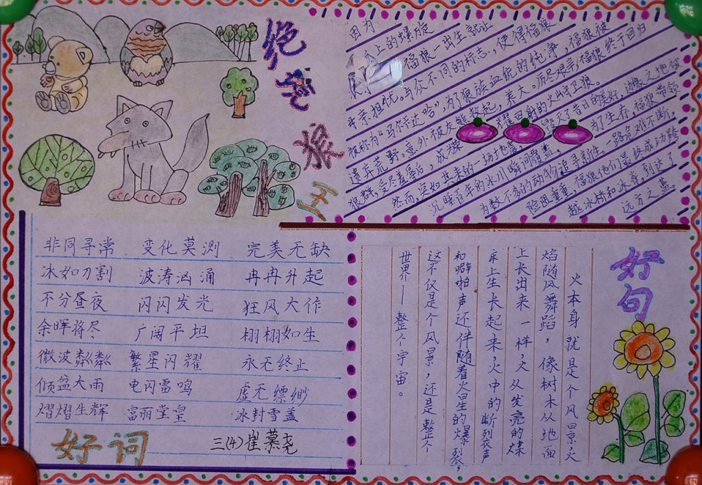 绝境狼王手抄报
