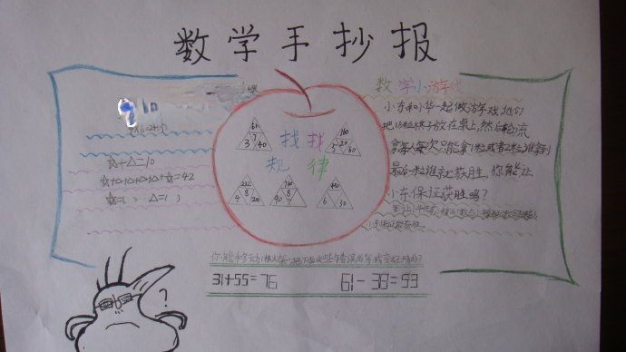 简单的数学手抄报