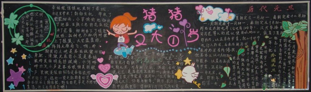 又大一岁啦暨元旦主题板报