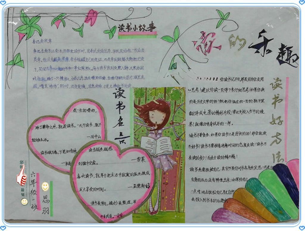 阅读的乐趣手抄报大全 阅读的乐趣手抄报大全