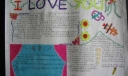 小学生母亲节手抄报：I LOVE YOU 母亲