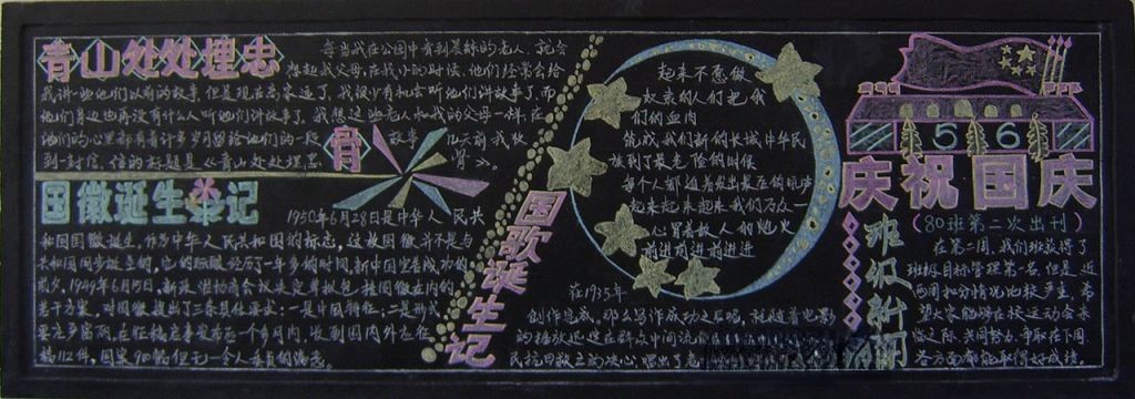 国庆黑板报模板图片大全