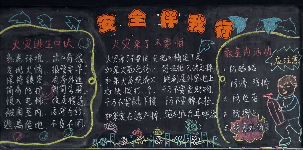 十一月份安全黑板报作品
