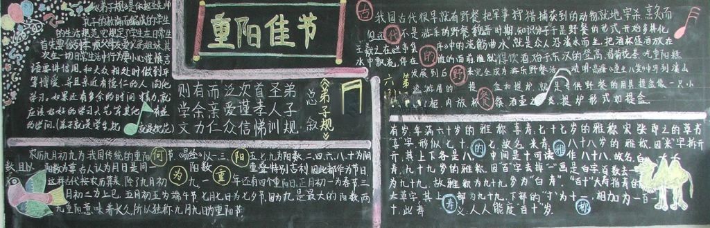 有关重阳节的黑板报