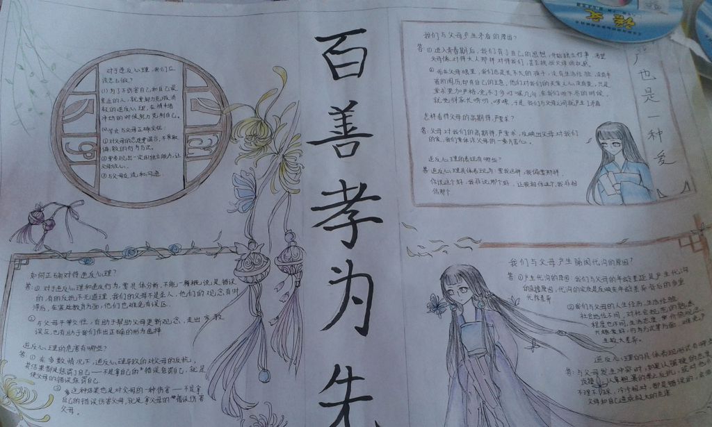 八年级思想品德手抄报
