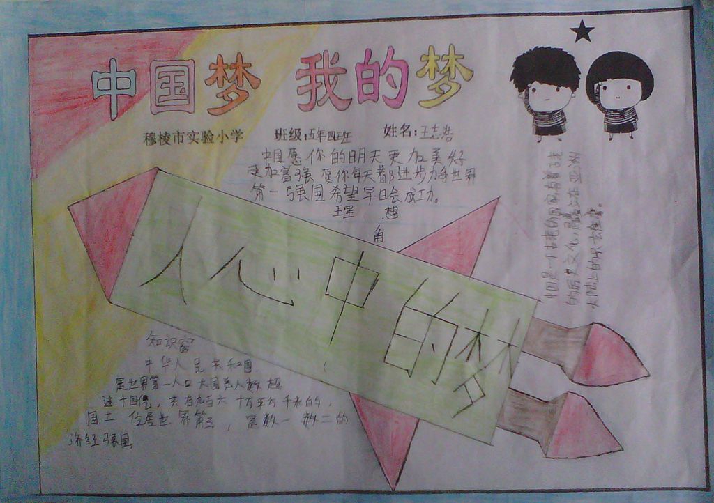 中国梦我的梦手抄报图片大全 中国梦我的梦手抄报图片大全