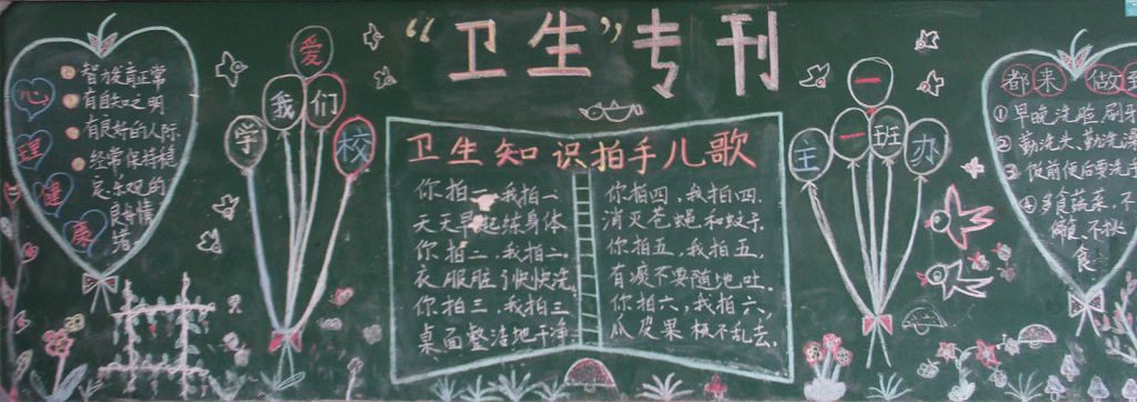 小学卫生教育黑板报专刊
