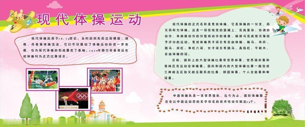 现代体操运动板报