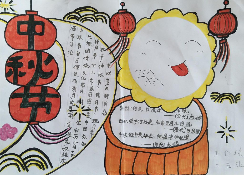 中秋节手抄报展｜瞧瞧有没有你家宝贝的作品！