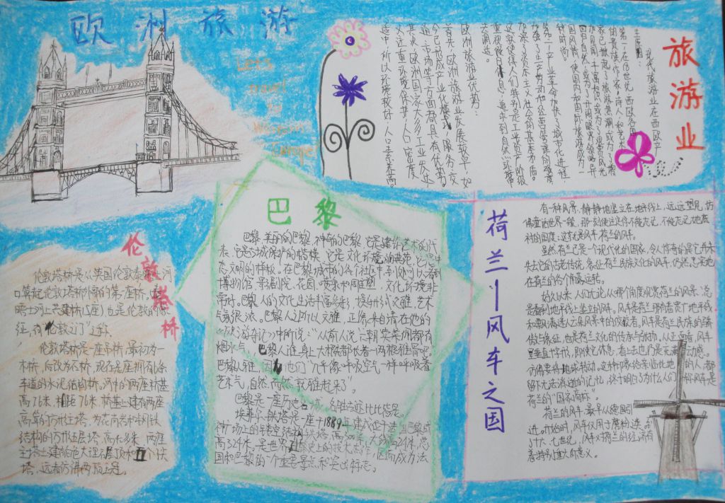 欧洲之旅手抄报图片大全（）