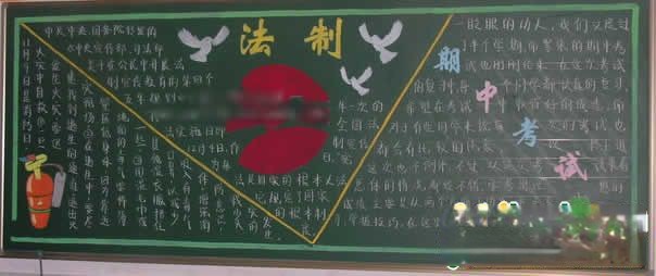 中学生期中考试前法制知识专题黑板报