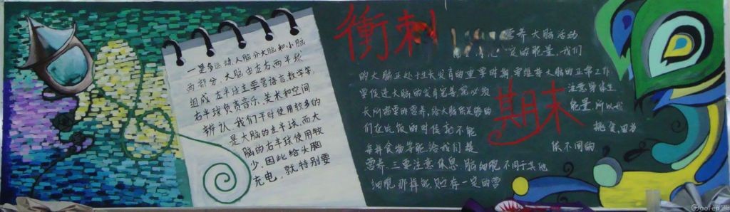 冲刺期末板报图片