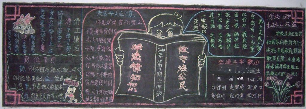 学法律知识 做守法公民黑板报图片 学法律知识 做守法公民黑板报图片