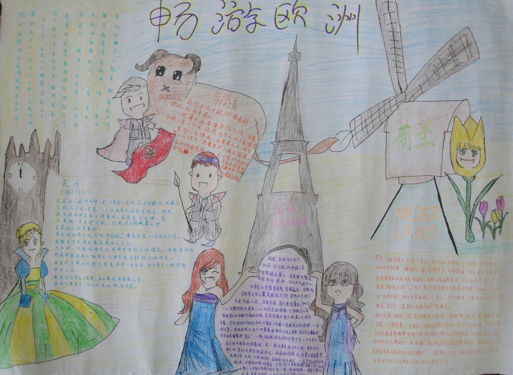 欧洲之旅手抄报图片大全（）